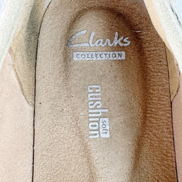 Clarks Azella Theoni Leather Slip-On Snakeskin Animal Print Flats Brown Tan 9 - Picture 7 of 8